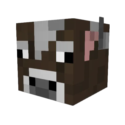 01279 Minecraft avatar head, 3D render