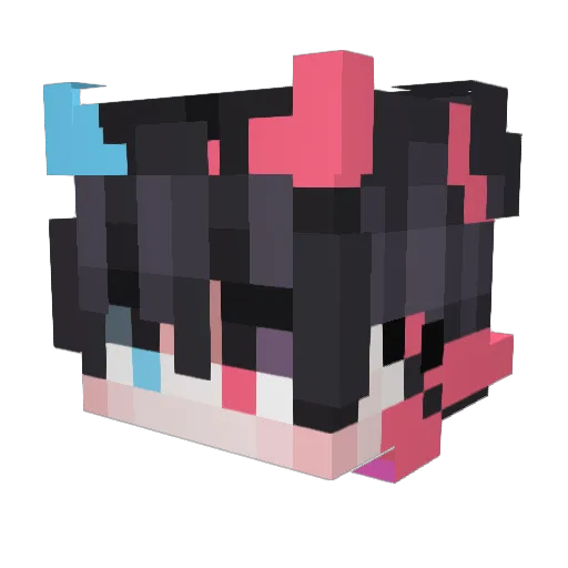 0127zhan Minecraft avatar head, 3D render