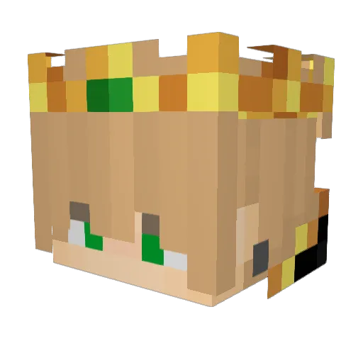 01522 Minecraft avatar head, 3D render