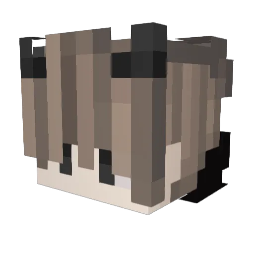 015R Minecraft avatar head, 3D render