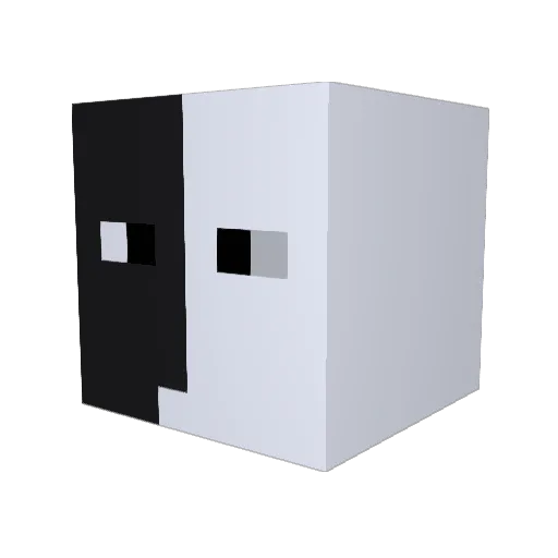 017er Minecraft avatar head, 3D render