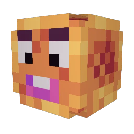 01920 Minecraft avatar head, 3D render