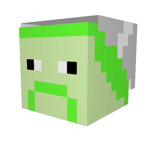 01Asterix Minecraft avatar head, 3D render