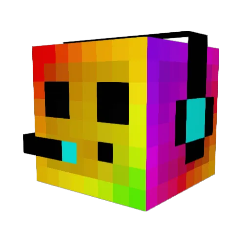 01BBCX Minecraft avatar head, 3D render