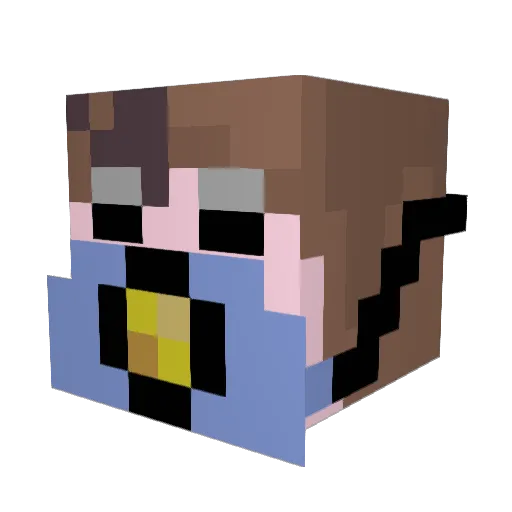 01CarpeDiem10 Minecraft avatar head, 3D render