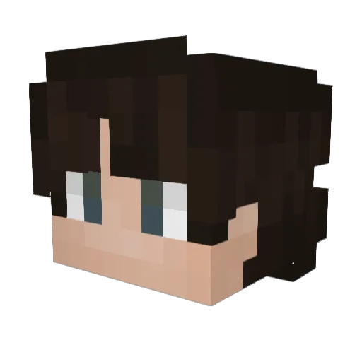 01Cav Minecraft avatar head, 3D render