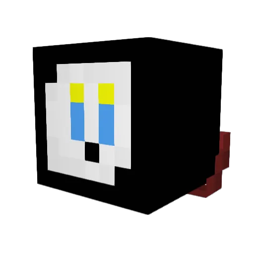 01D10 Minecraft avatar head, 3D render