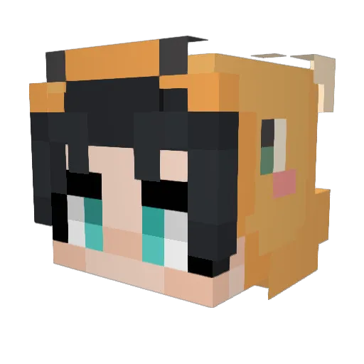 01Dragonix Minecraft avatar head, 3D render