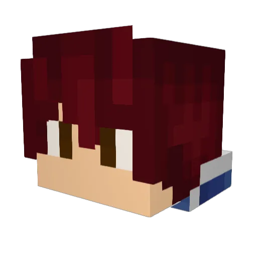 01Experi Minecraft avatar head, 3D render