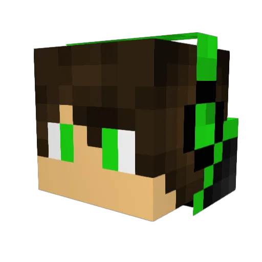 01Isaac10 Minecraft avatar head, 3D render