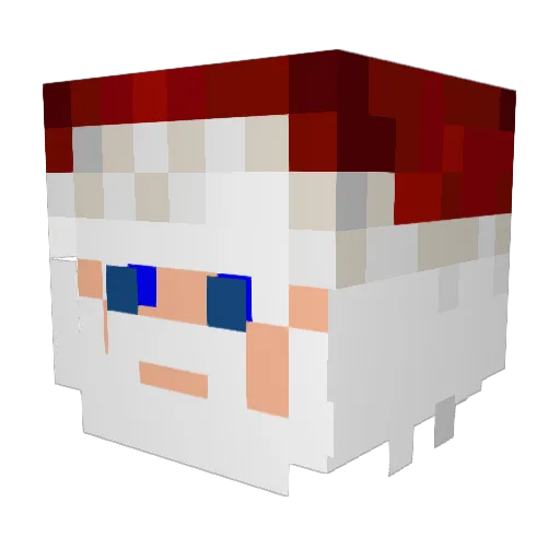 01Koltonlive Minecraft avatar head, 3D render