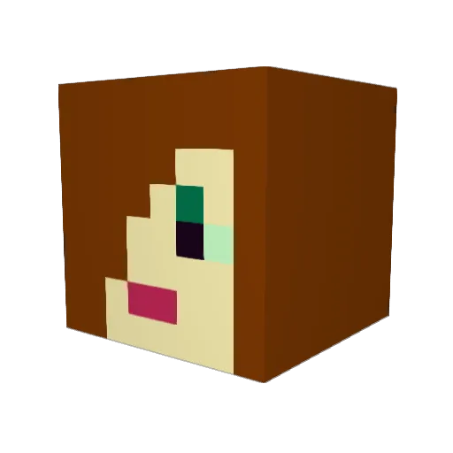 01gogo Minecraft avatar head, 3D render