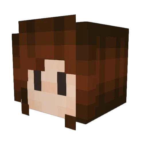 01iV3_0i1 Minecraft avatar head, 3D render