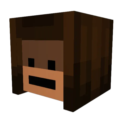 01ka2ie Minecraft avatar head, 3D render