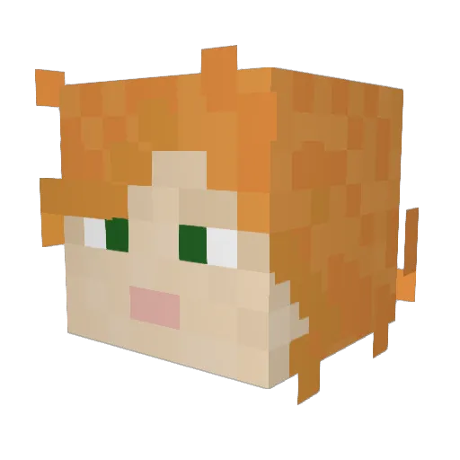 01li Minecraft avatar head, 3D render