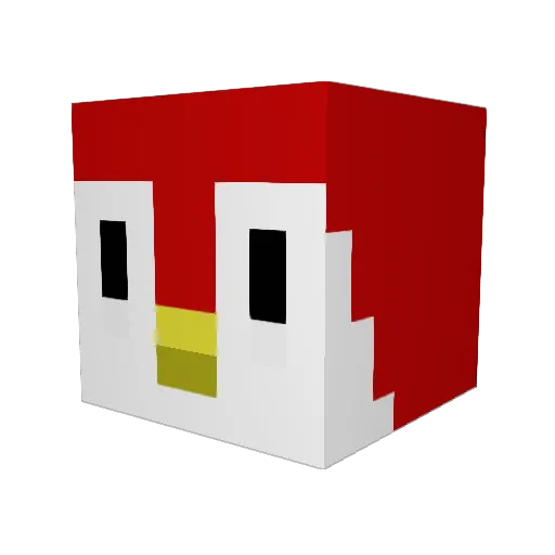 01redpenguin Minecraft avatar head, 3D render
