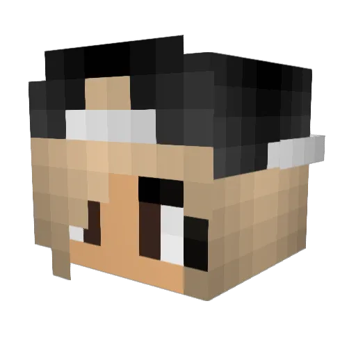01simon Minecraft avatar head, 3D render