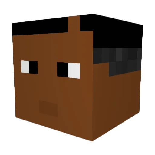 01steve Minecraft avatar head, 3D render