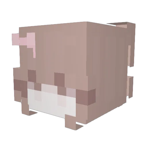 020100 Minecraft avatar head, 3D render