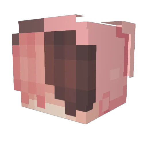 02050 Minecraft avatar head, 3D render
