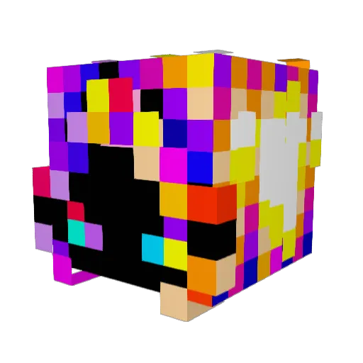 020pas Minecraft avatar head, 3D render