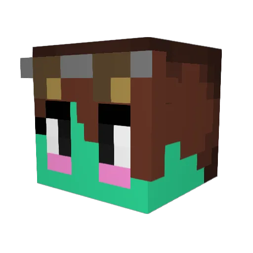 021_358 Minecraft avatar head, 3D render