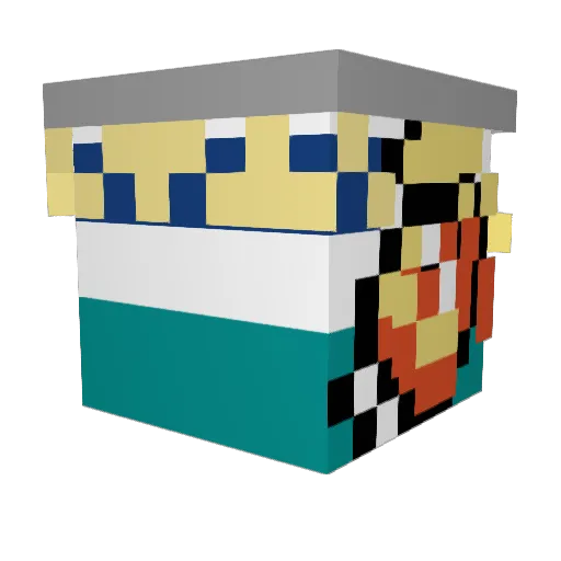 02589 Minecraft avatar head, 3D render
