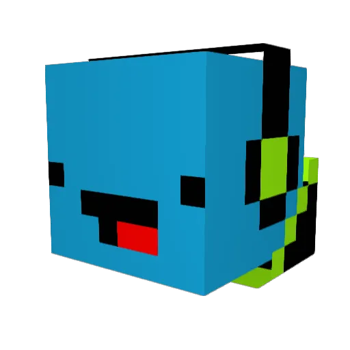 025943 Minecraft avatar head, 3D render