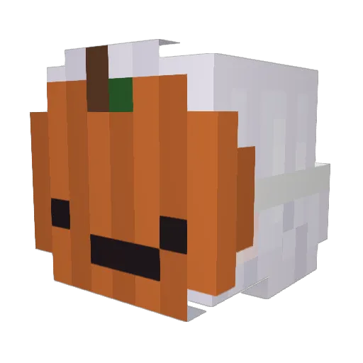 0276 Minecraft avatar head, 3D render