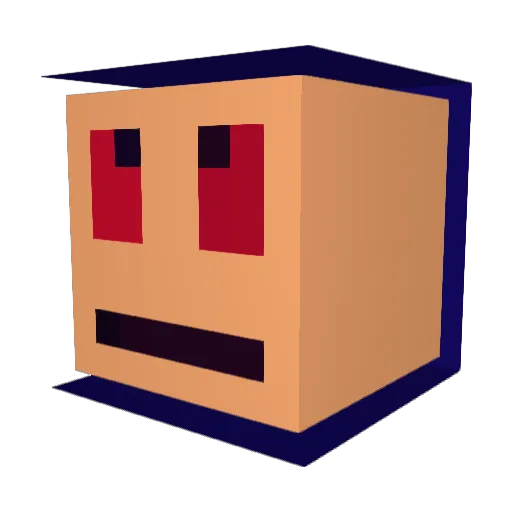 02936 Minecraft avatar head, 3D render
