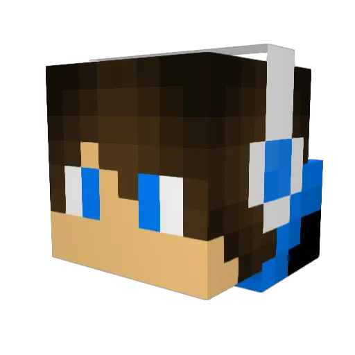0297542 Minecraft avatar head, 3D render
