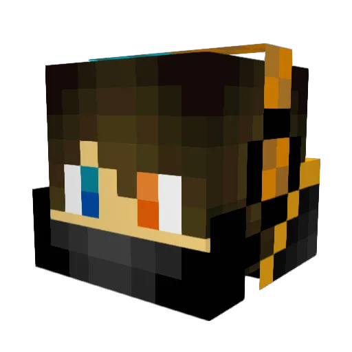 02Mate Minecraft avatar head, 3D render