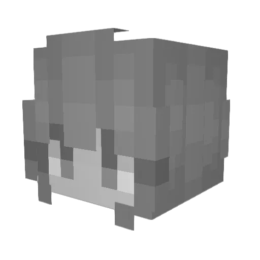 02d Minecraft avatar head, 3D render