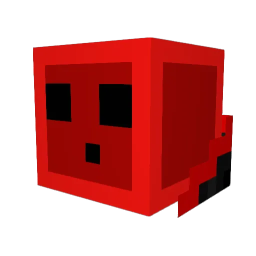 02lm1228 Minecraft avatar head, 3D render