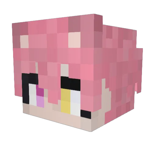 02pokari Minecraft avatar head, 3D render