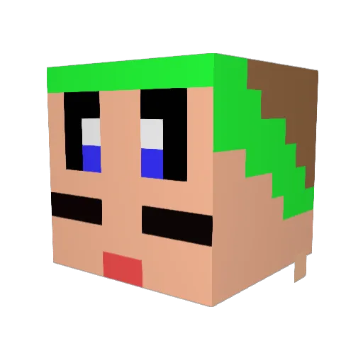 02softball Minecraft avatar head, 3D render