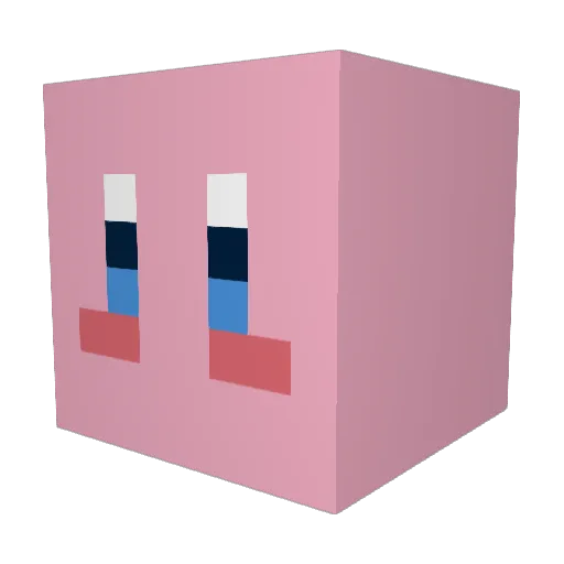030_____ Minecraft avatar head, 3D render