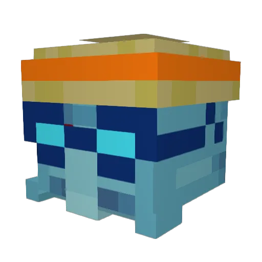 035hrs Minecraft avatar head, 3D render