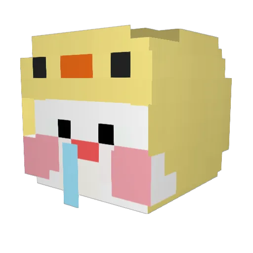 03762 Minecraft avatar head, 3D render