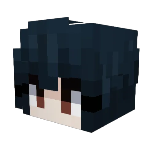 0377 Minecraft avatar head, 3D render