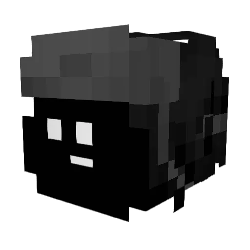 038_35 Minecraft avatar head, 3D render