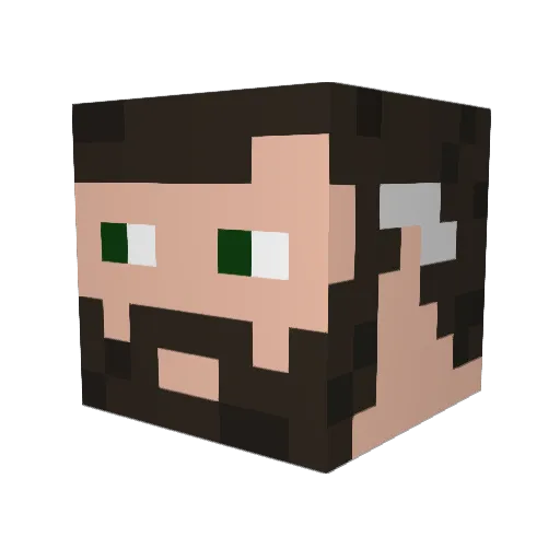 03909 Minecraft avatar head, 3D render