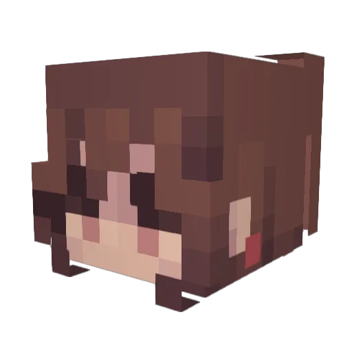03Avend Minecraft avatar head, 3D render