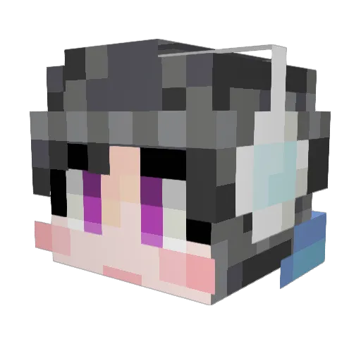 03psh Minecraft avatar head, 3D render