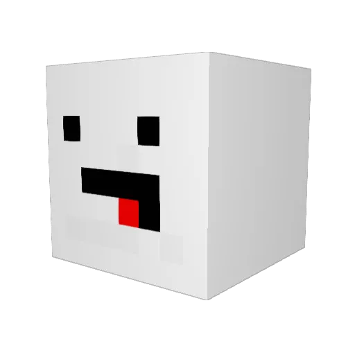 0411TaiTai Minecraft avatar head, 3D render