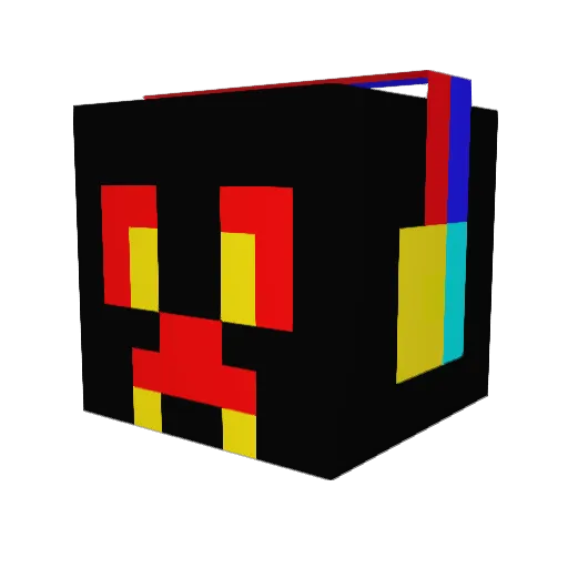0456p Minecraft avatar head, 3D render