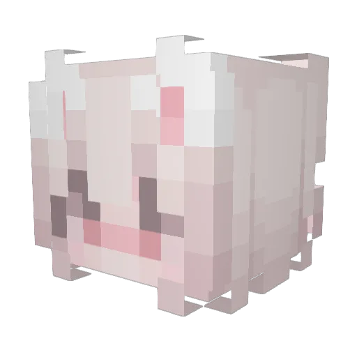 04817 Minecraft avatar head, 3D render
