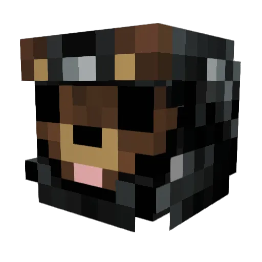 04LukeX Minecraft avatar head, 3D render