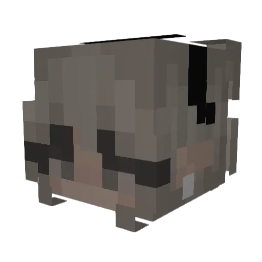 04Nora Minecraft avatar head, 3D render