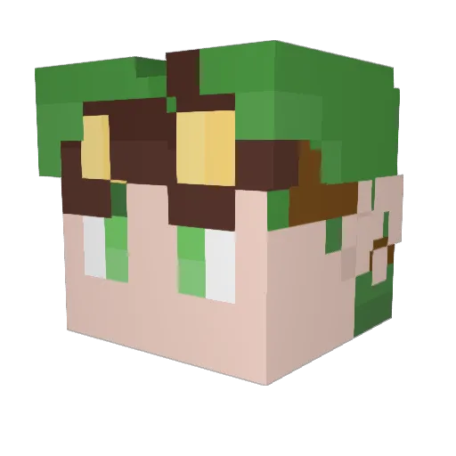 04Ratchet Minecraft avatar head, 3D render